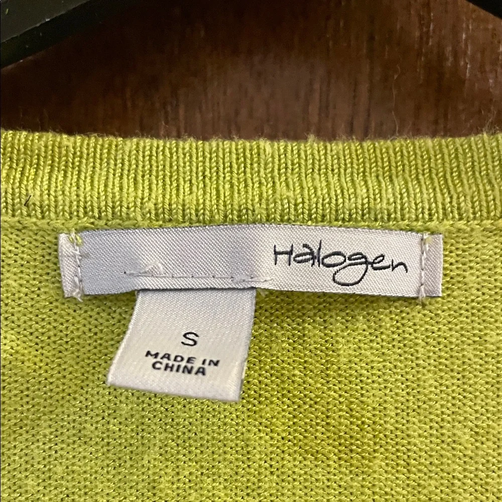 Halogen Lime Green Lightweight Button-Front Cardigan - Picture 7 of 9